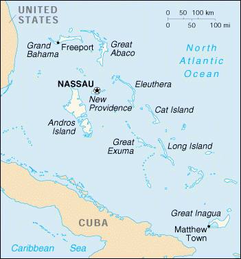 [Country map of Bahamas, The]