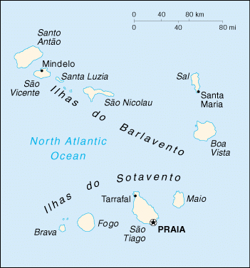 [Country map of Cape Verde]