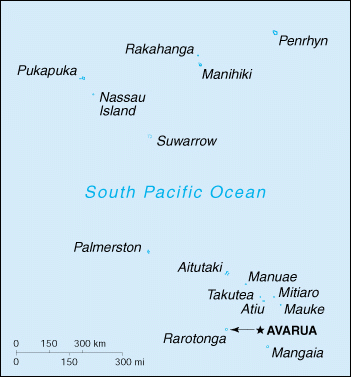 [Country map of Cook Islands]