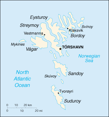 [Country map of Faroe Islands]