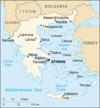 [Country map of Greece]