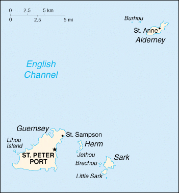 [Country map of Guernsey]