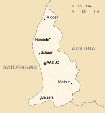 [Country map of Liechtenstein]