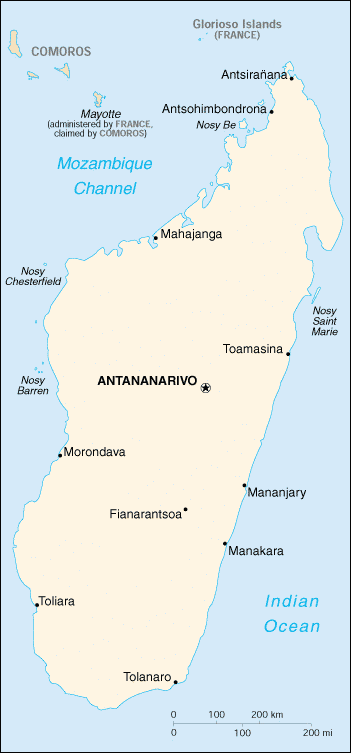 [Country map of Madagascar]
