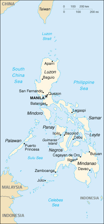 [Country map of Philippines]