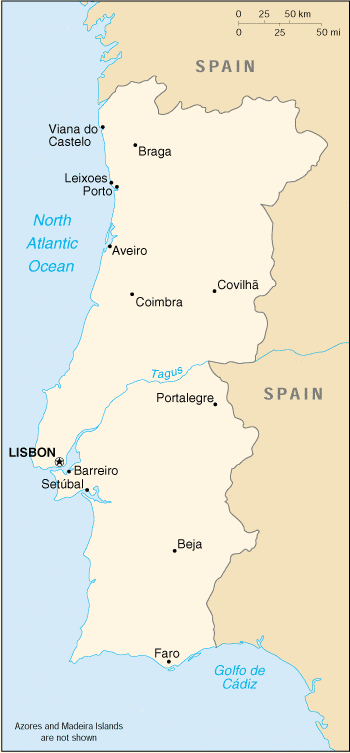 [Country map of Portugal]