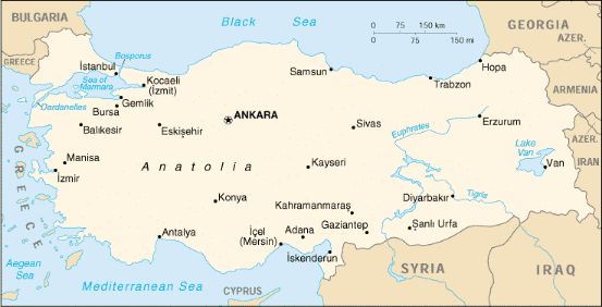 [Country map of Turkey]