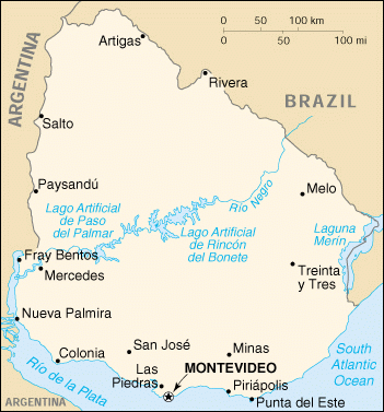 [Country map of Uruguay]